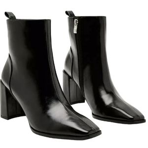 NWOT Nasty Gal Recycled Square Toe Block Heel Ankle Boots